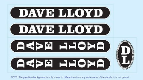 Dave Lloyd Bicycle Transfers / Decals