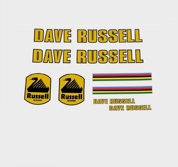 Dave Russell 10-Bicycle Decals