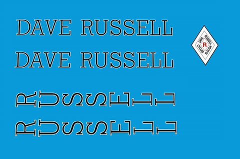 Dave Russell Bicycle Transfers / Decals / Stickers