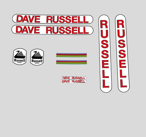 Dave Russell 20-Bicycle Decals