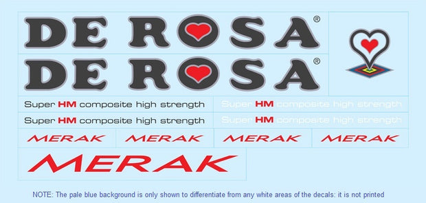 De Rosa Set 4-Bicycle Decals