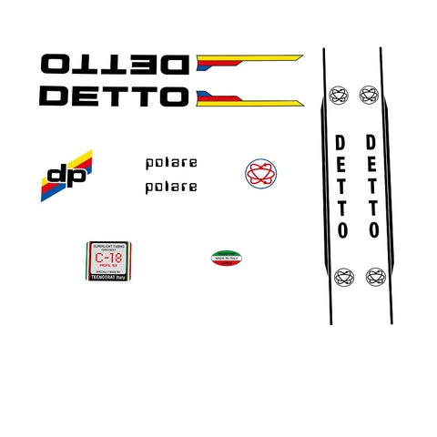 Detto Pietro Bicycle Decals / Stickers