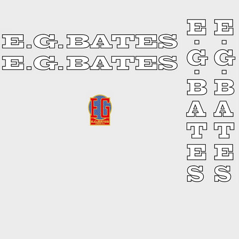 E.G. Bates Bicycle Transfers / Decals
