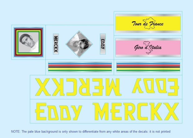 Eddy Merckx SET 4-Bicycle Decals