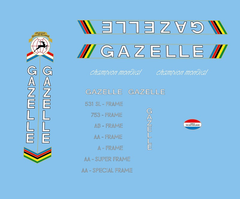 Gazelle Set 1-Bicycle Decals