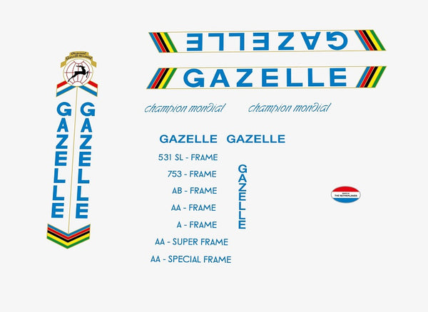 Gazelle Set 11-Bicycle Decals