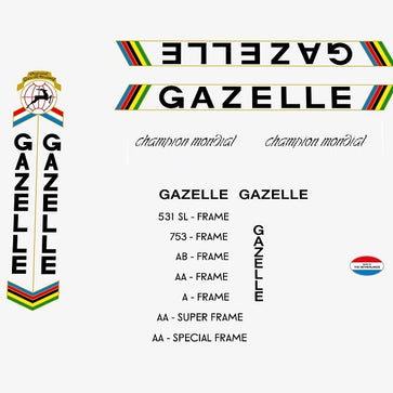 Gazelle Set 12-Bicycle Decals