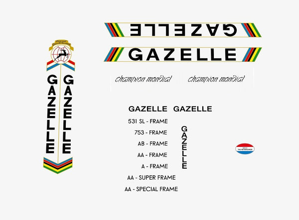 Gazelle Set 12-Bicycle Decals