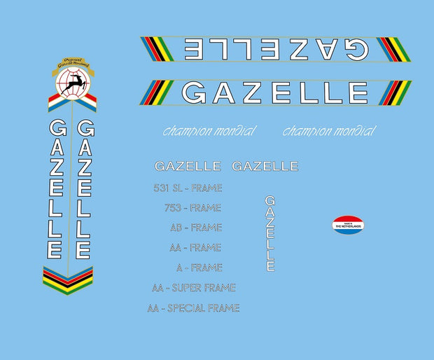 Gazelle Set 1-Bicycle Decals