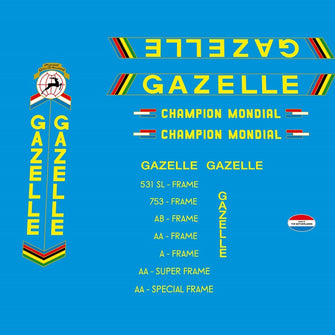 Gazelle Set 21-Bicycle Decals