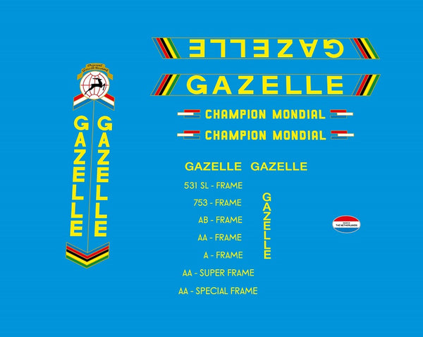Gazelle Set 21-Bicycle Decals
