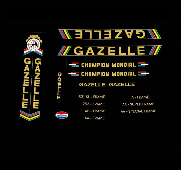 Gazelle Set 24-Bicycle Decals