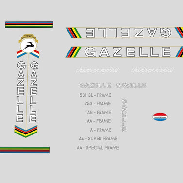 Gazelle Set 41-Bicycle Decals