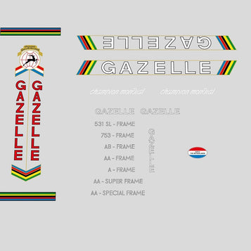 Gazelle Set 4-Bicycle Decals