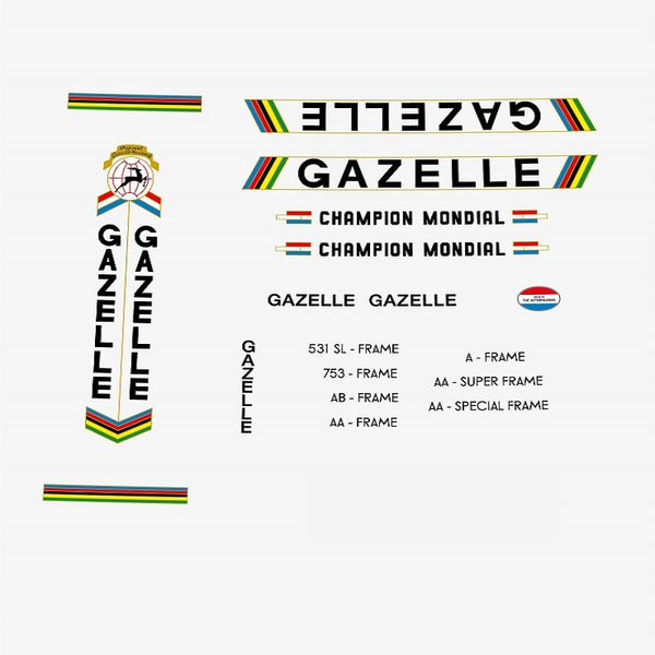 Gazelle Set 761-Bicycle Decals
