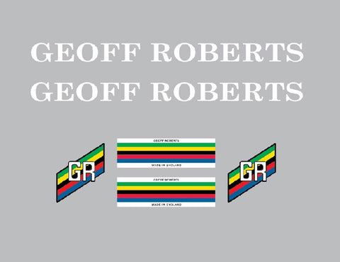 Geoff Roberts Bicycle Transfers / Decals / Stickers