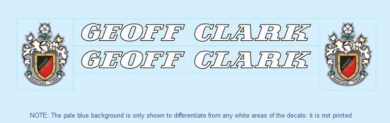 Geoff Clark SET 1-Bicycle Decals