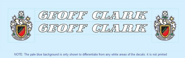 Geoff Clark SET 1-Bicycle Decals