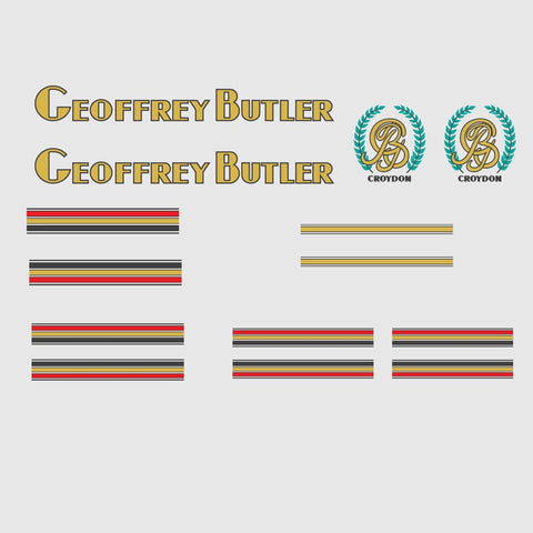 Geoffrey Butler Bicycle Decals / Stickers