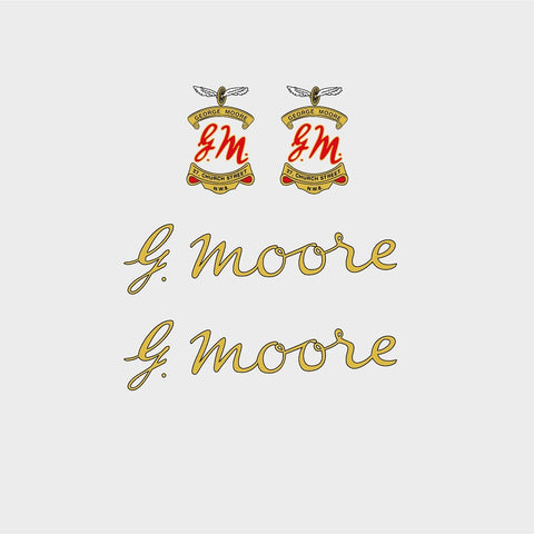 George Moore Bicycle Transfers / Decals