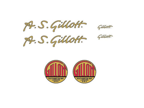 A.S.Gillott Bicycle Transfers / Decals
