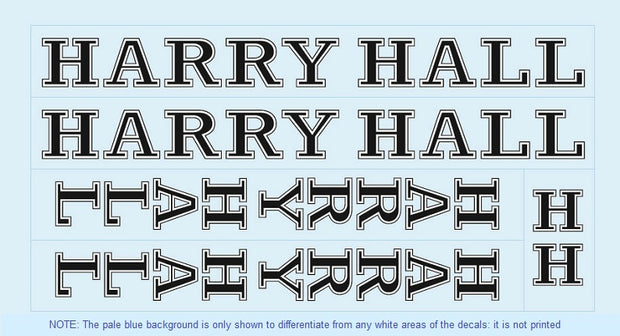 Harry Hall SET 1-Bicycle Decals