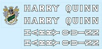 Harry Quinn Bicycle Transfers / Decals
