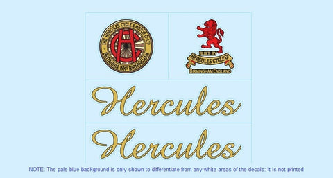 Hercules Bicycle Transfers / Decals / Stickers