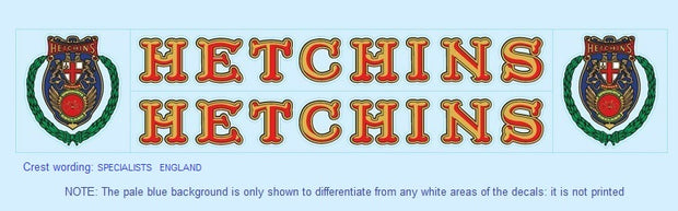 Hetchins Set 1-Bicycle Decals