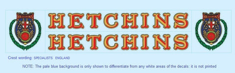 Hetchins Bicycle Transfers / Decals