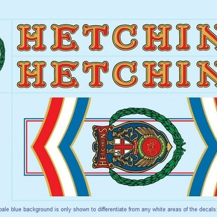 Hetchins Set 2-Bicycle Decals