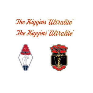 Higgins SET 3-Bicycle Decals