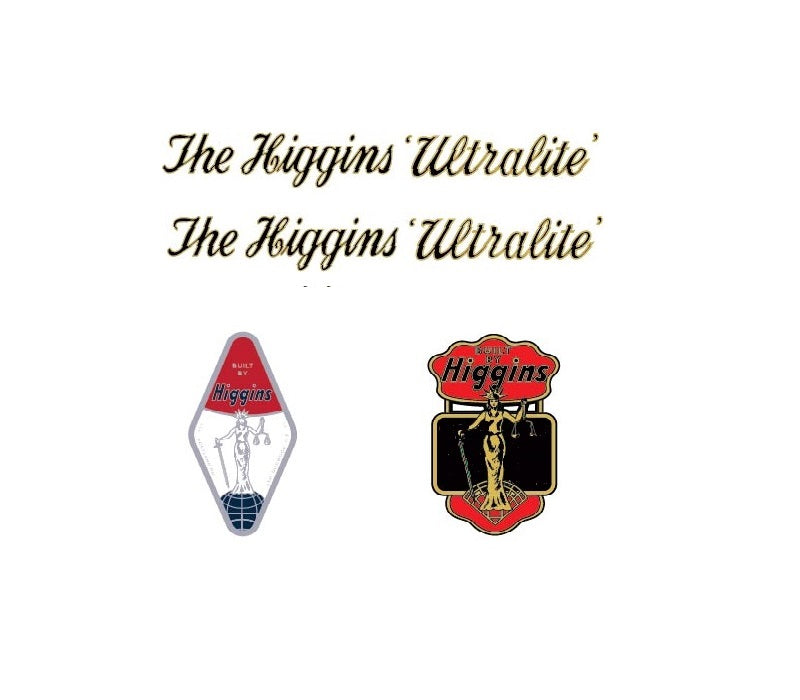 Higgins SET 4-Bicycle Decals