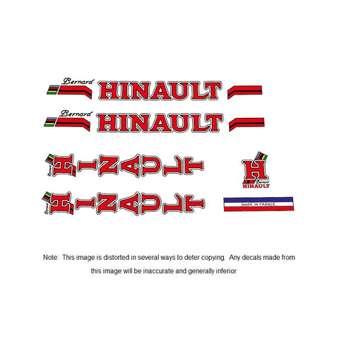Bernard Hinault Bicycle Decals / Stickers