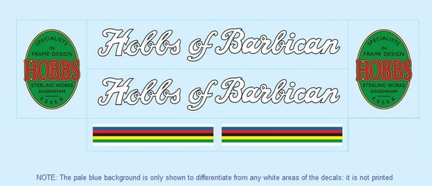 Hobbs SET 2-Bicycle Decals