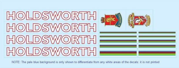 Holdsworth Set 5-Bicycle Decals