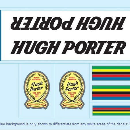 Hugh Porter SET 2-Bicycle Decals