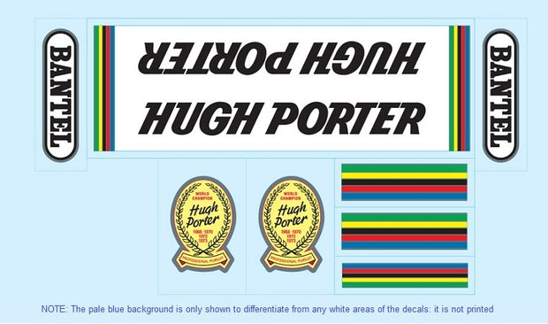 Hugh Porter SET 2-Bicycle Decals