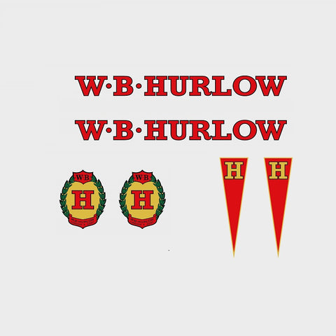 W.B. (Bill) Hurlow Bicycle Transfers / Decals