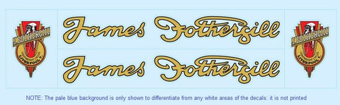 J Fothergill Bicycle Transfers / Decals