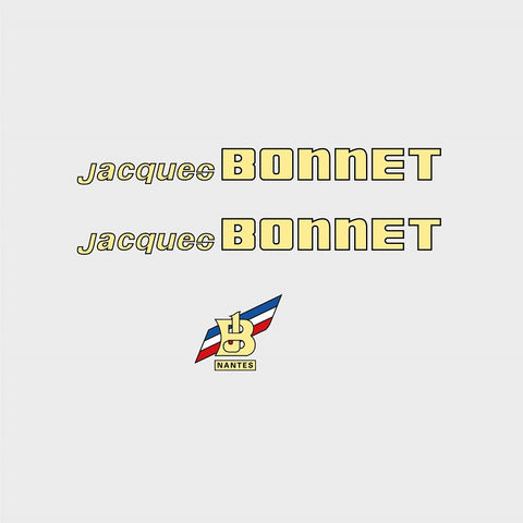 Jacques Bonnet Bicycle Stickers / Decals