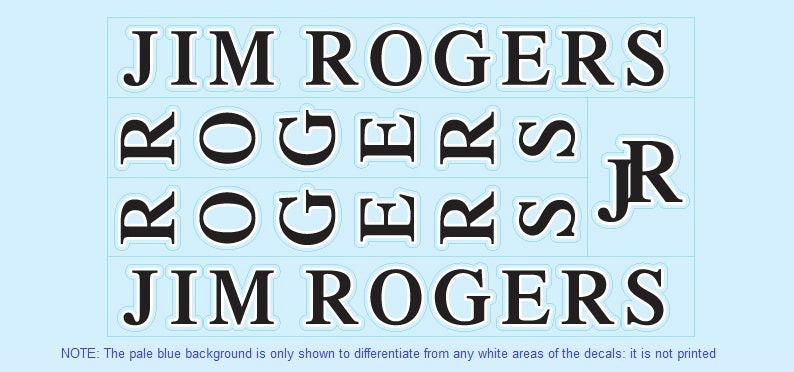 Jim Rogers SET 1-Bicycle Decals