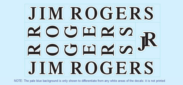 Jim Rogers SET 1-Bicycle Decals
