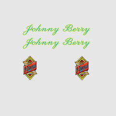 Johnny Berry SET 3-Bicycle Decals