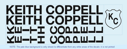 Keith Coppell Bicycle Transfers / Decals