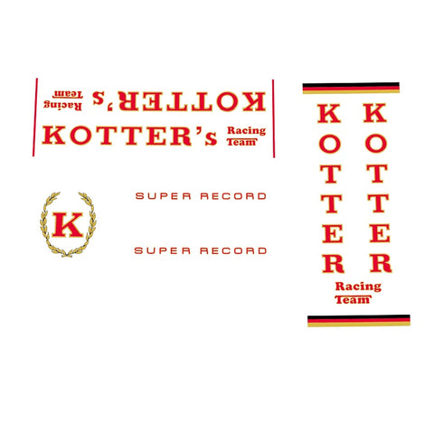 Kotter Bicycle Decals / Stickers