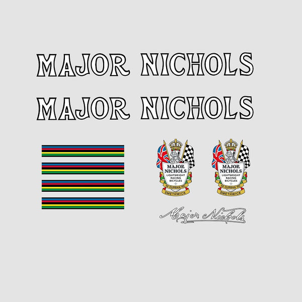Major Nichols Set 305-Bicycle Decals