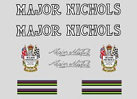 Major Nichols Set 315-Bicycle Decals