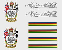 Major Nichols Set 2-Bicycle Decals