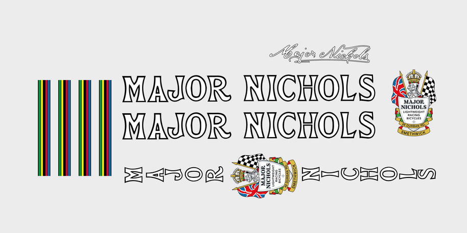 Major Nichols Set 300-Bicycle Decals